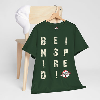 "Be Inspired" Motivational Vertical Graphic T-Shirt