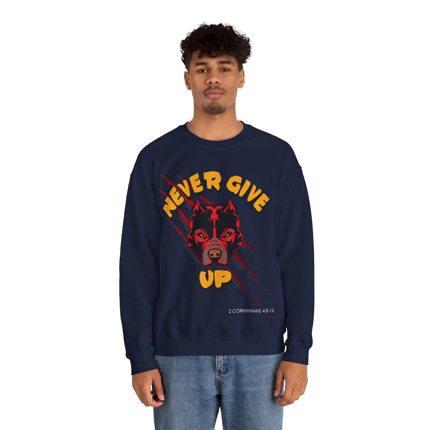 "Never Give Up" Crewneck Sweatshirt