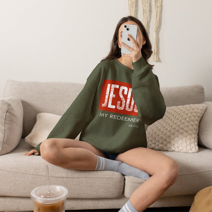 "Jesus My Redeemer" Inspirational Crewneck Sweatshirt