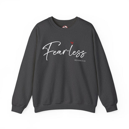 "Fearless" Inspirational Crewneck Sweatshirt — (Proverbs 31)
