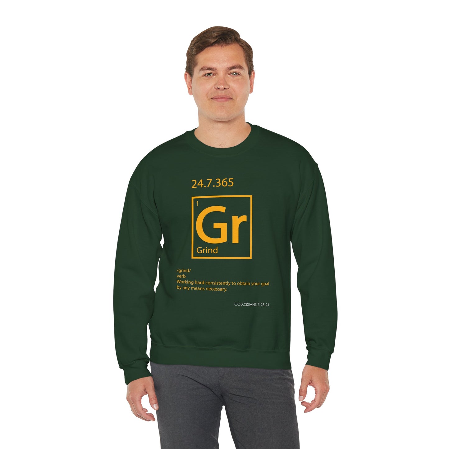 Grind 24/7/365 Motivational Element Crewneck Sweatshirt