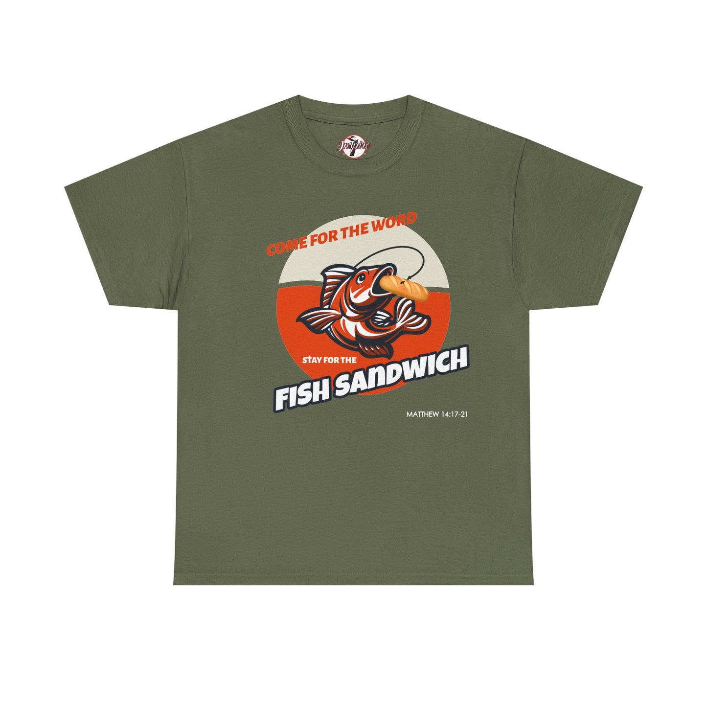 "Come for the Word" Fish Sandwich Graphic T-Shirt
