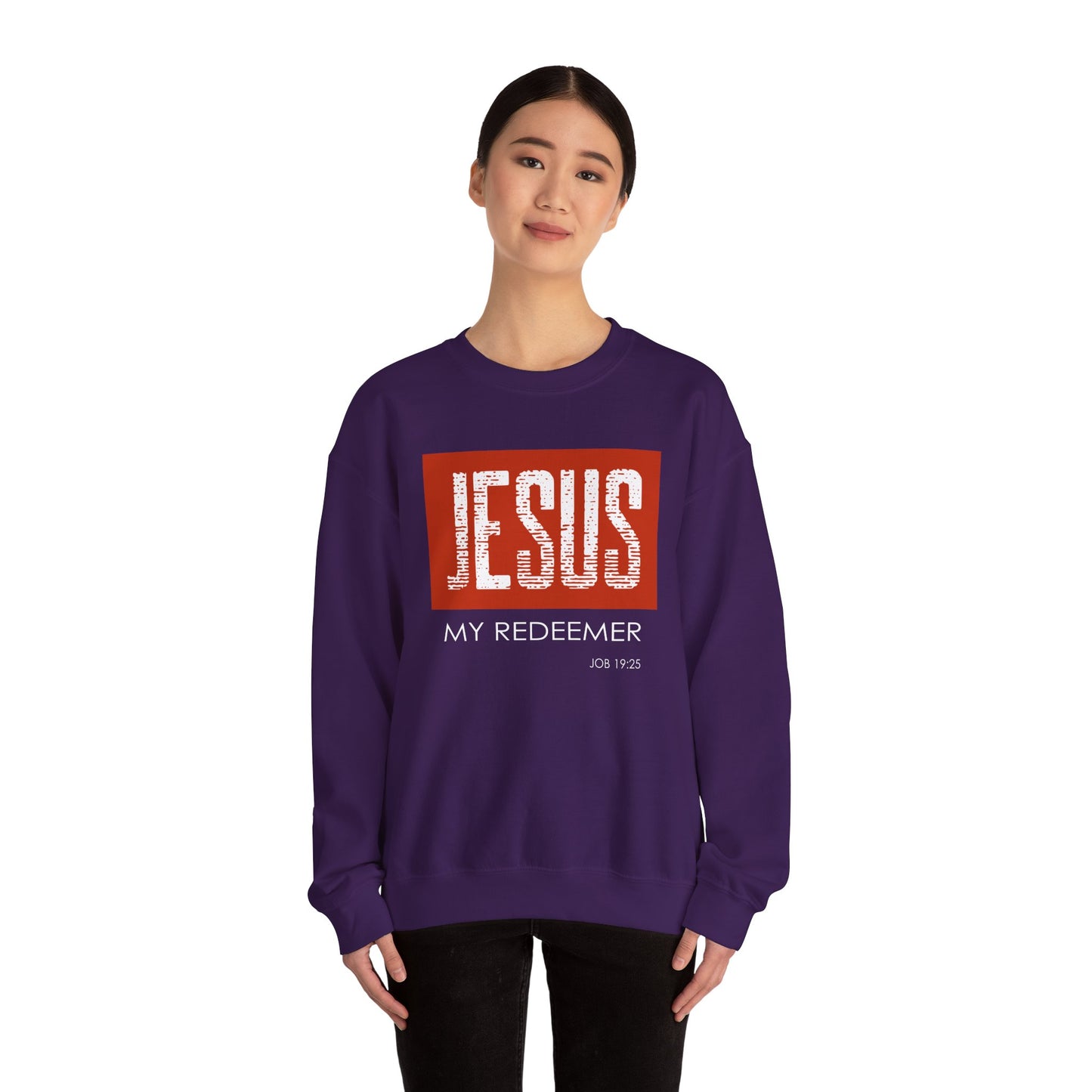 "Jesus My Redeemer" Inspirational Crewneck Sweatshirt