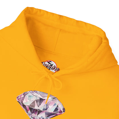 "No pressure, no Diamond" Inspirational Graphic Pullover Hoodie