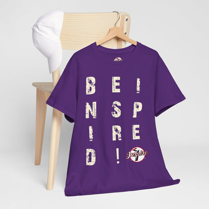 "Be Inspired" Motivational Vertical Graphic T-Shirt