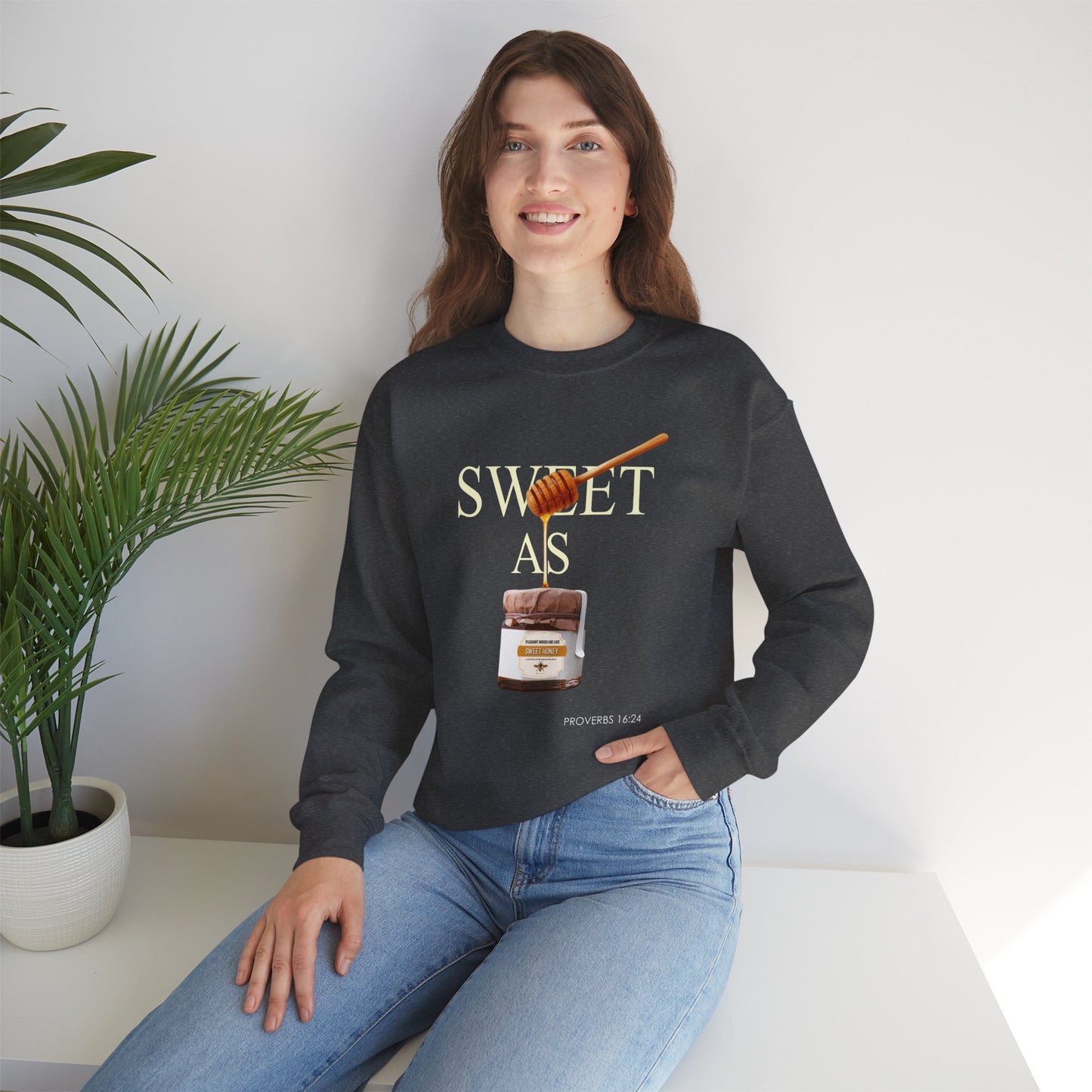 "Pleasant Words" Women's Inspirational Crewneck Sweatshirt