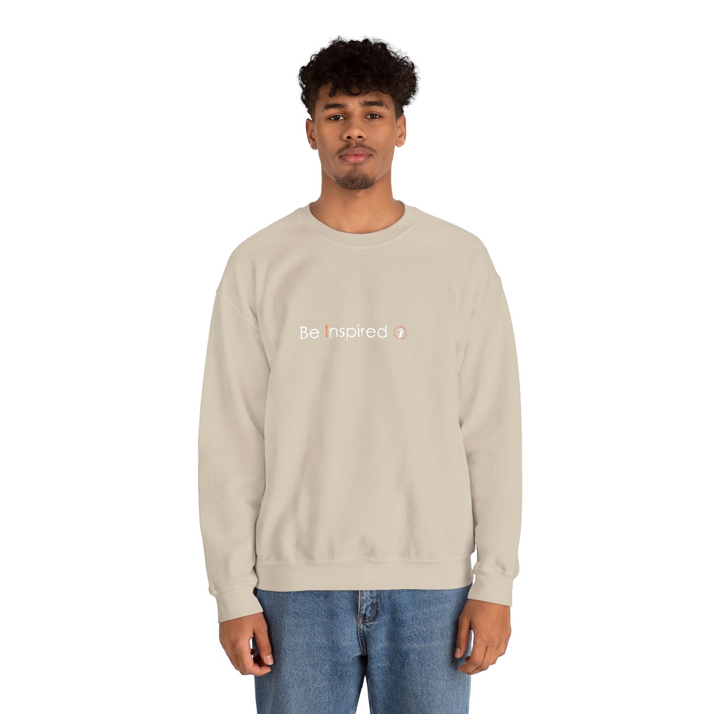 "Be Inspired" Embroidered Crewneck Sweatshirt