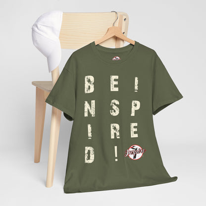 "Be Inspired" Motivational Vertical Graphic T-Shirt