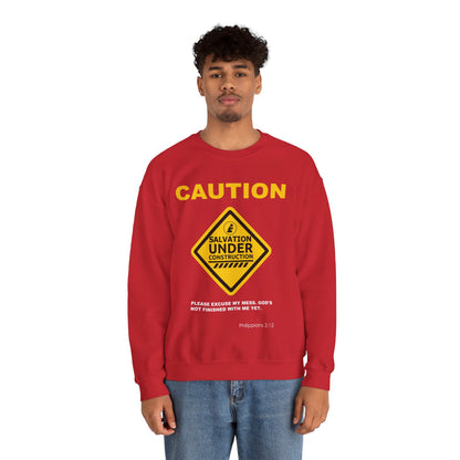 Caution: Salvation Under Construction Crewneck Sweatshirt