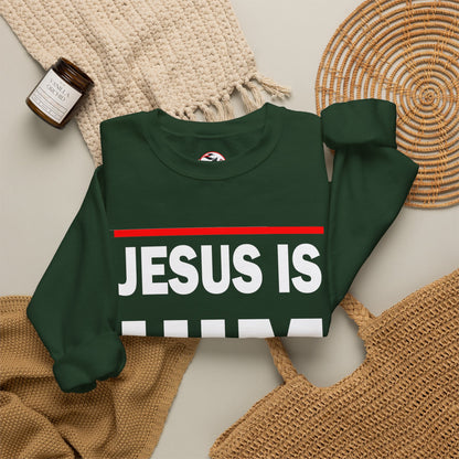 "Jesus Is Him" Inspirational Crewneck Sweatshirt
