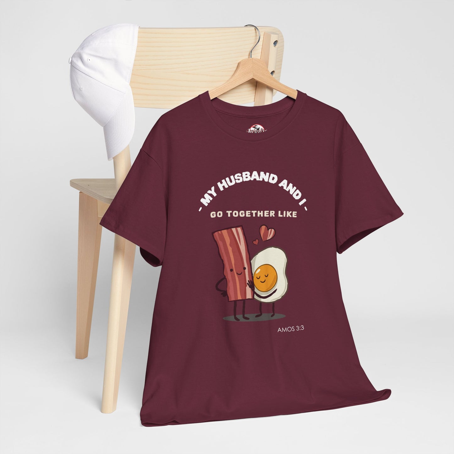 "My Husband and I Go Together Like Bacon & Eggs" Couple Breakfast Graphic Tee