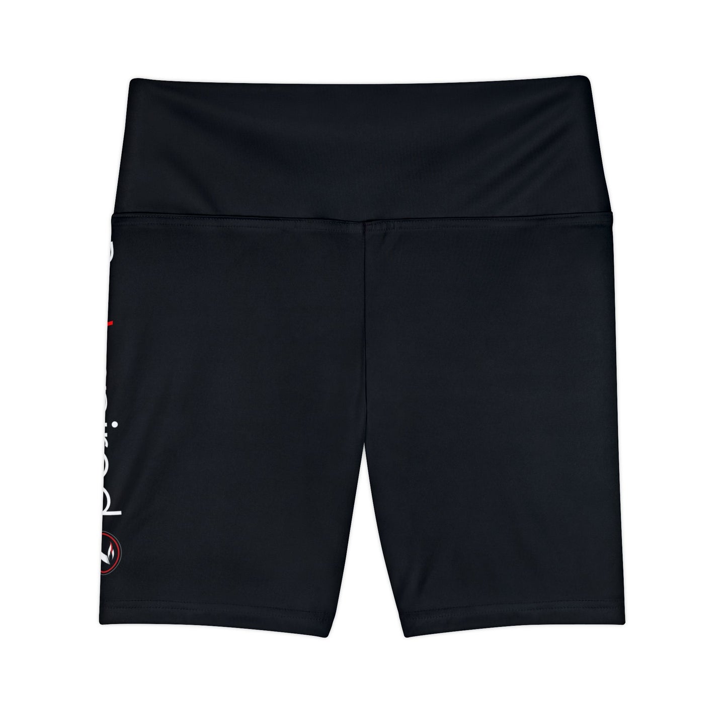 Workout Shorts — 'Be Inspired' Side Script High-Waist Fitness Biker Shorts