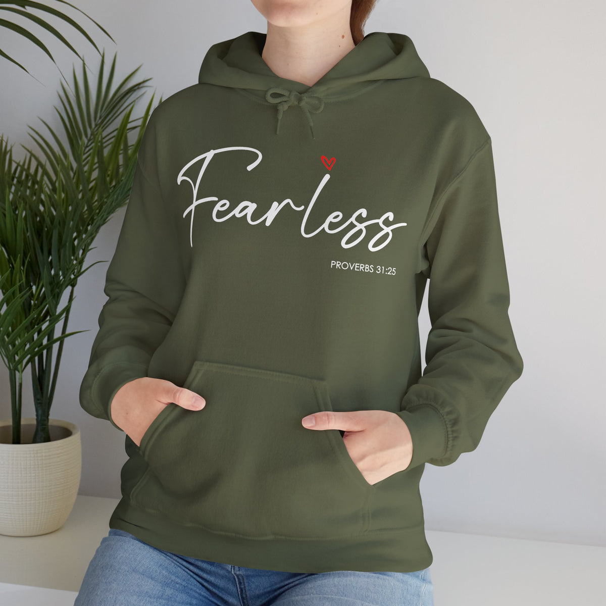"Fearless" Inspirational Pullover Hoodie