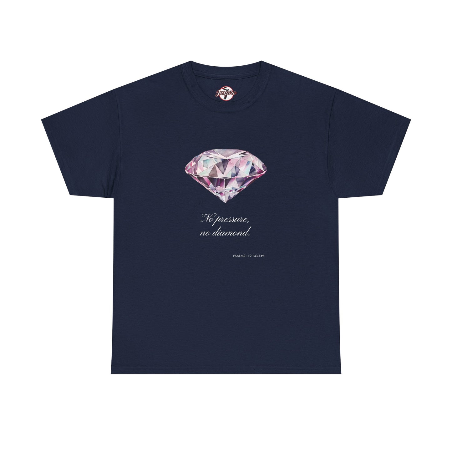 "No Pressure, No Diamond" Women's Inspirational Graphic T-Shirt