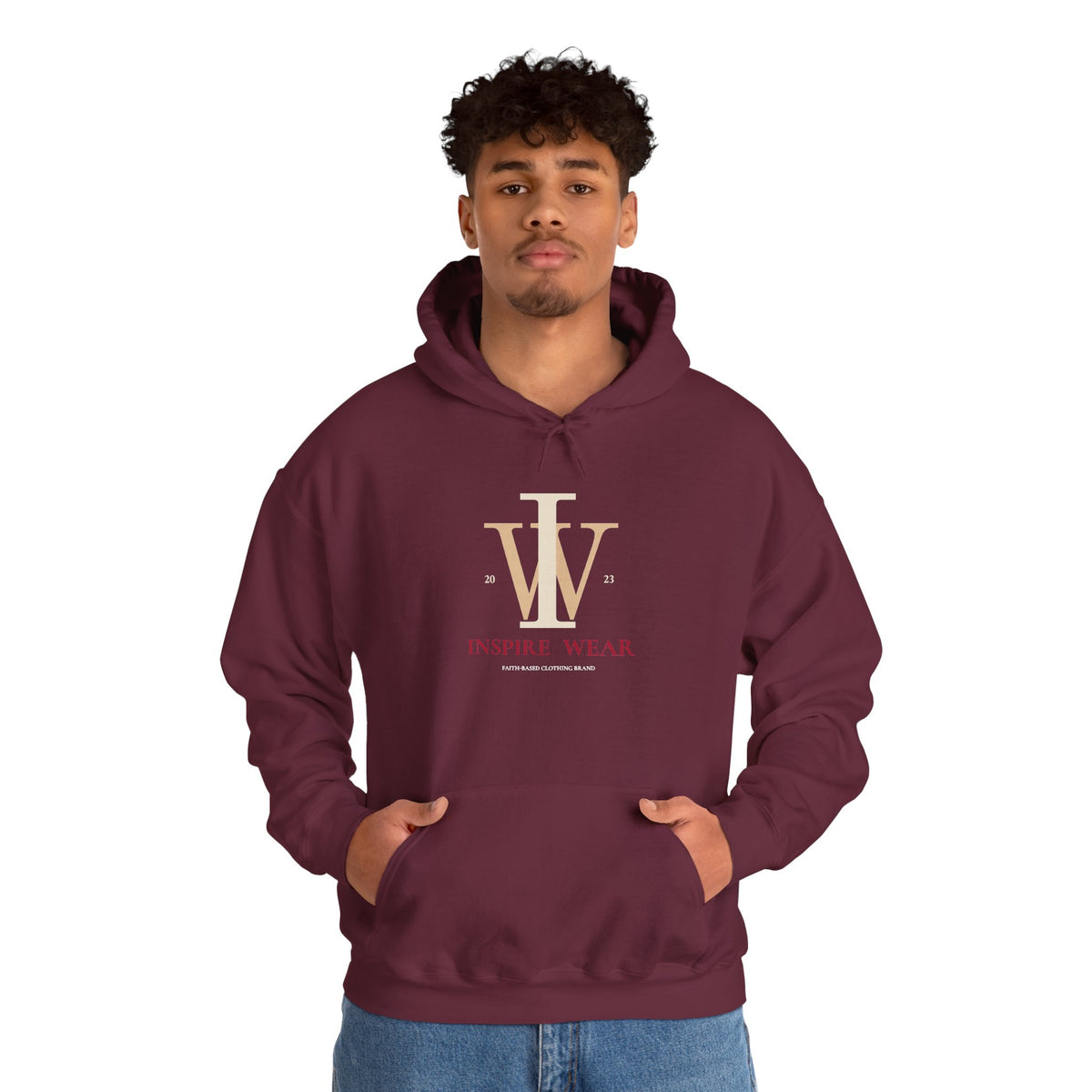 Inspire Wear IW Monogram Logo Pullover Hoodie