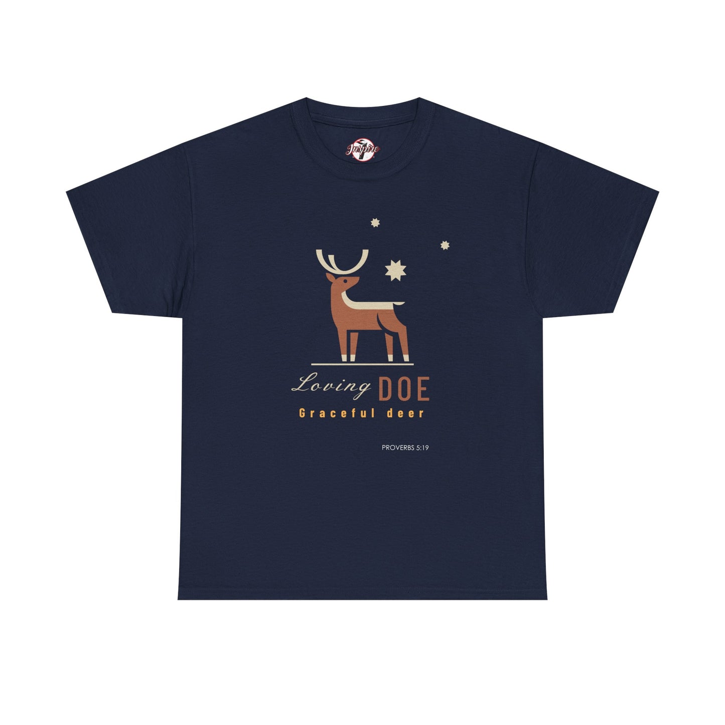 "Loving Doe Graceful Deer" Women's Inspirational Graphic T-Shirt