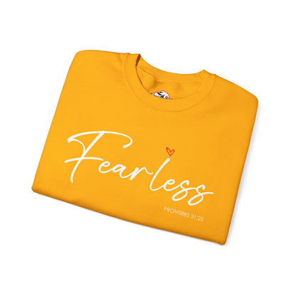 "Fearless" Inspirational Crewneck Sweatshirt — (Proverbs 31)
