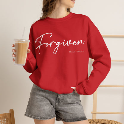 "Forgiven" Inspirational Pullover Crewneck Sweatshirt