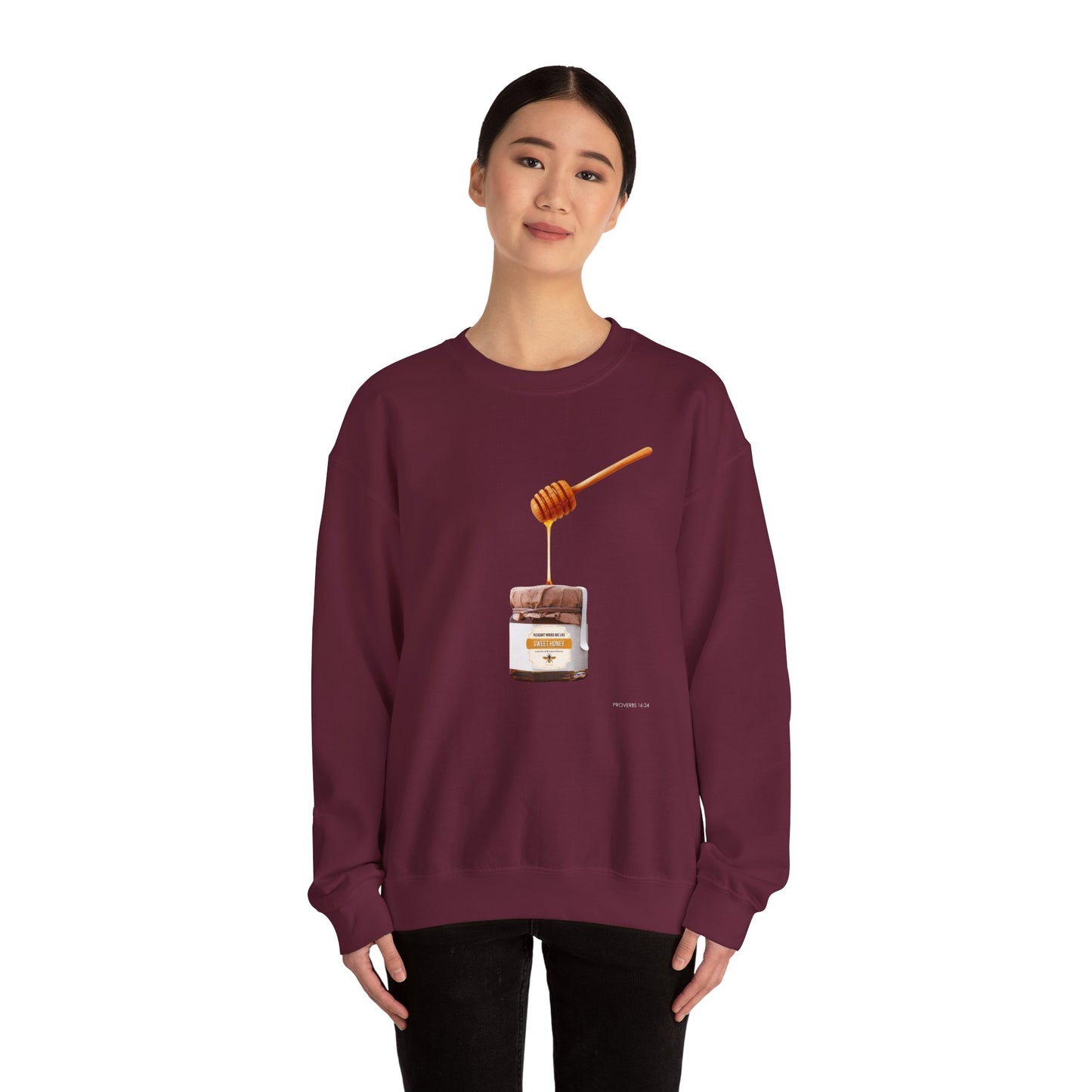 "Pleasant Words" Women's Inspirational Crewneck Sweatshirt