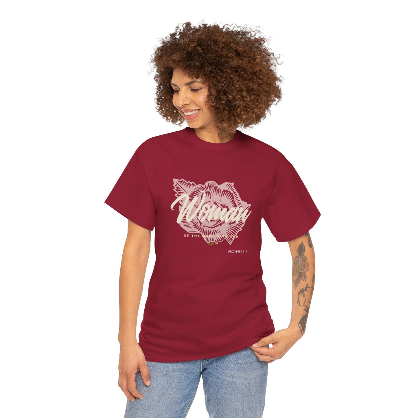 Woman of the Most High God Women's Heavy Cotton Tee