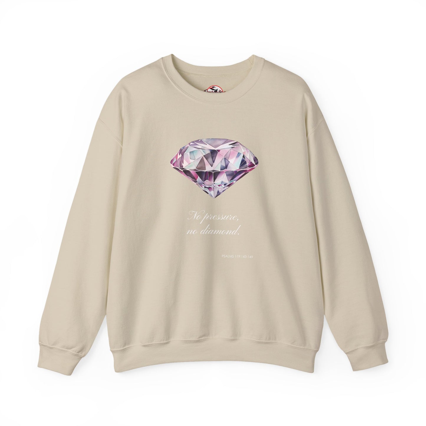 "No Pressure, No Diamond" Inspirational Crewneck Sweatshirt
