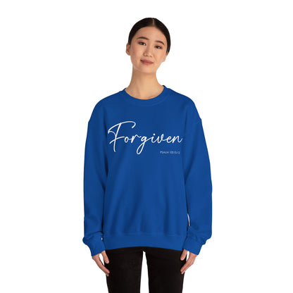 "Forgiven" Inspirational Pullover Crewneck Sweatshirt
