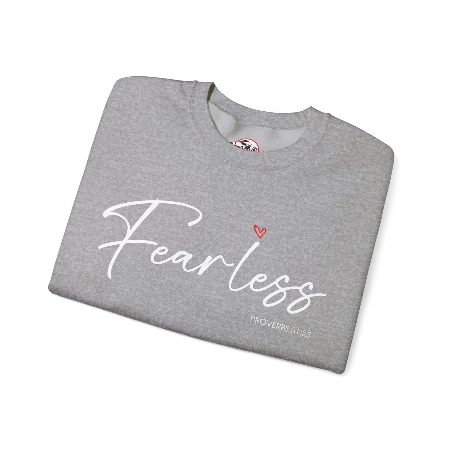 "Fearless" Inspirational Crewneck Sweatshirt — (Proverbs 31)