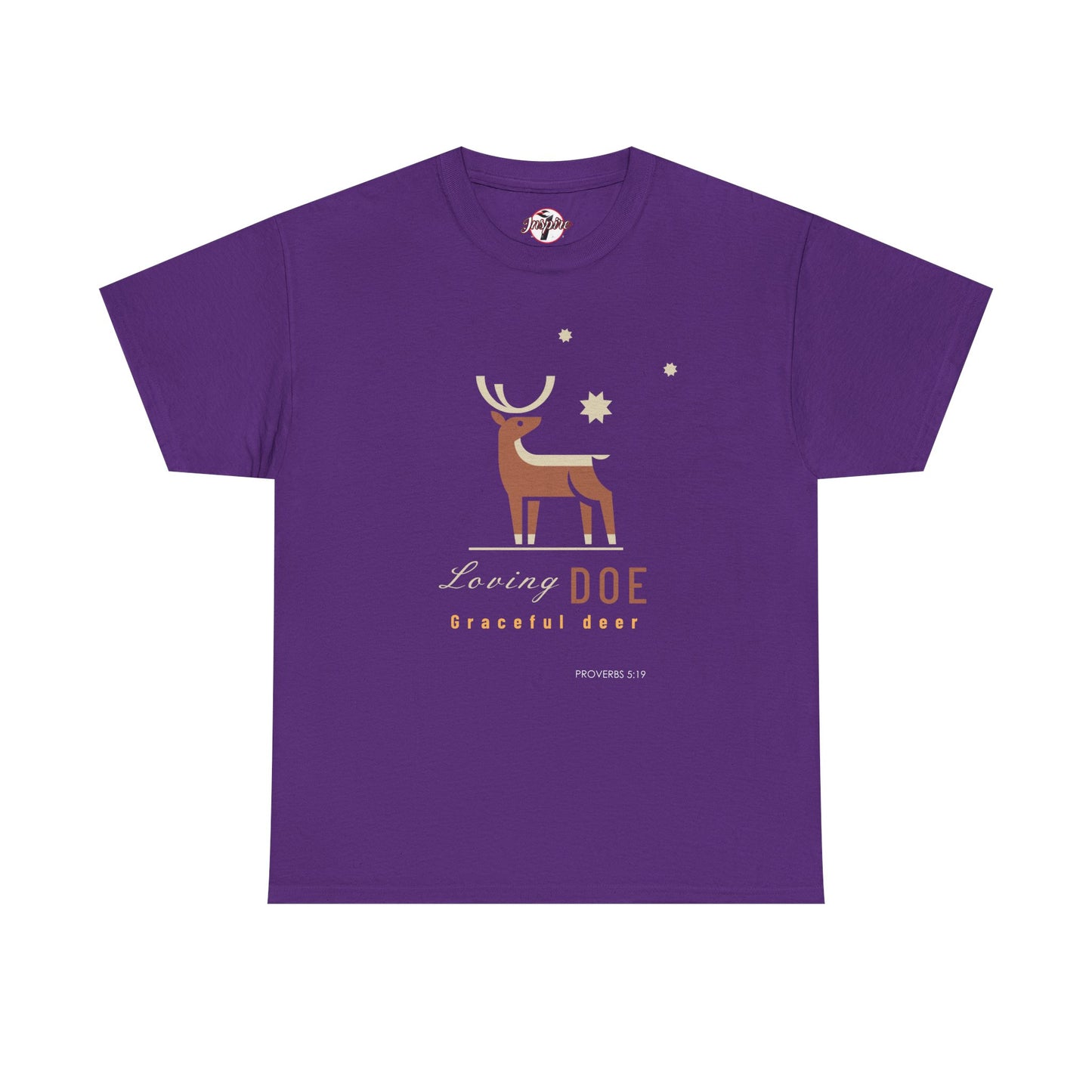 "Loving Doe Graceful Deer" Women's Inspirational Graphic T-Shirt