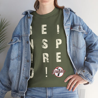 "Be Inspired" Motivational Vertical Graphic T-Shirt