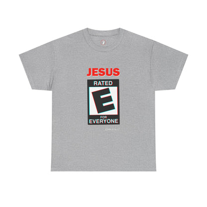Jesus Rated E Unisex Heavy Cotton Tee Christian T-Shirt