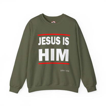 "Jesus Is Him" Inspirational Crewneck Sweatshirt