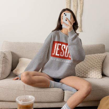"Jesus My Redeemer" Inspirational Crewneck Sweatshirt