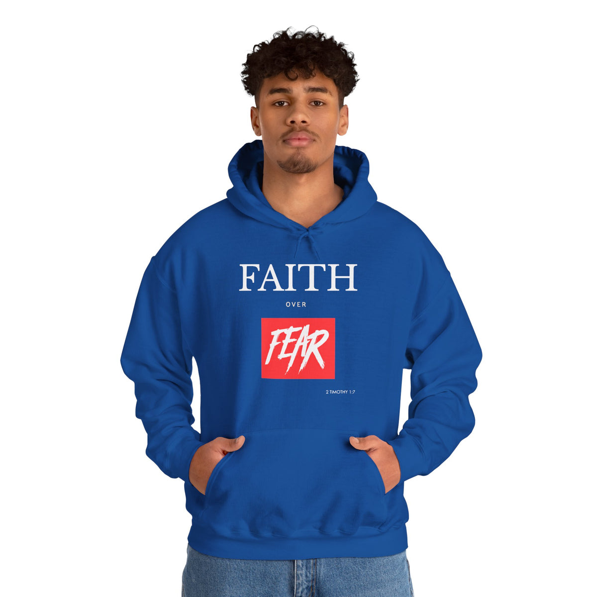"Faith Over Fear" Inspirational Pullover Hoodie
