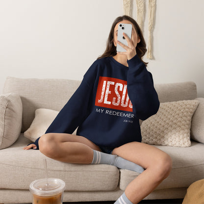 "Jesus My Redeemer" Inspirational Crewneck Sweatshirt