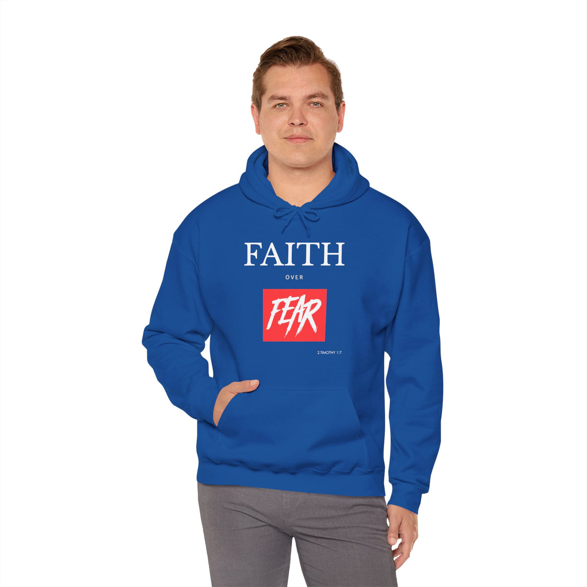 "Faith Over Fear" Inspirational Pullover Hoodie