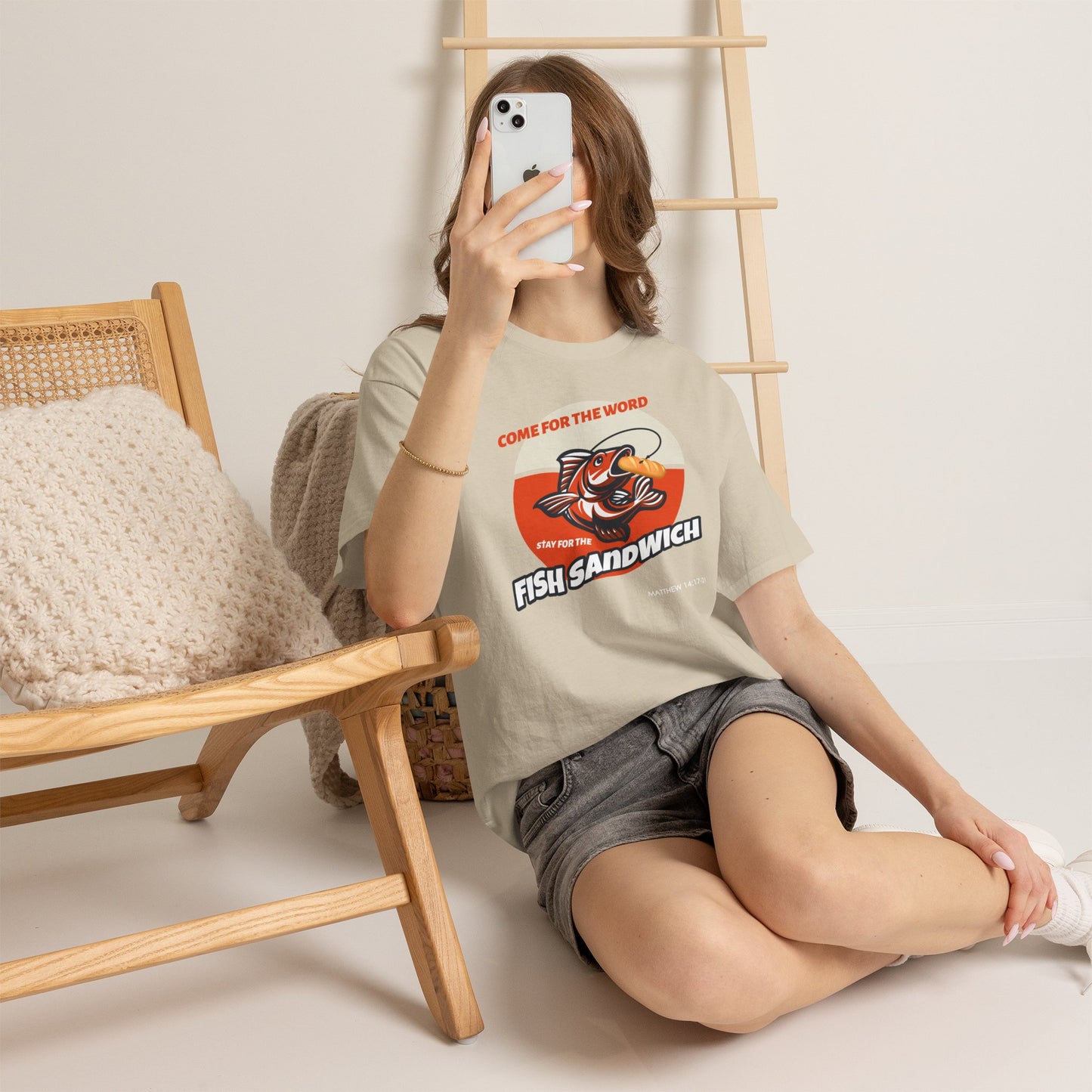 "Come for the Word" Fish Sandwich Graphic T-Shirt