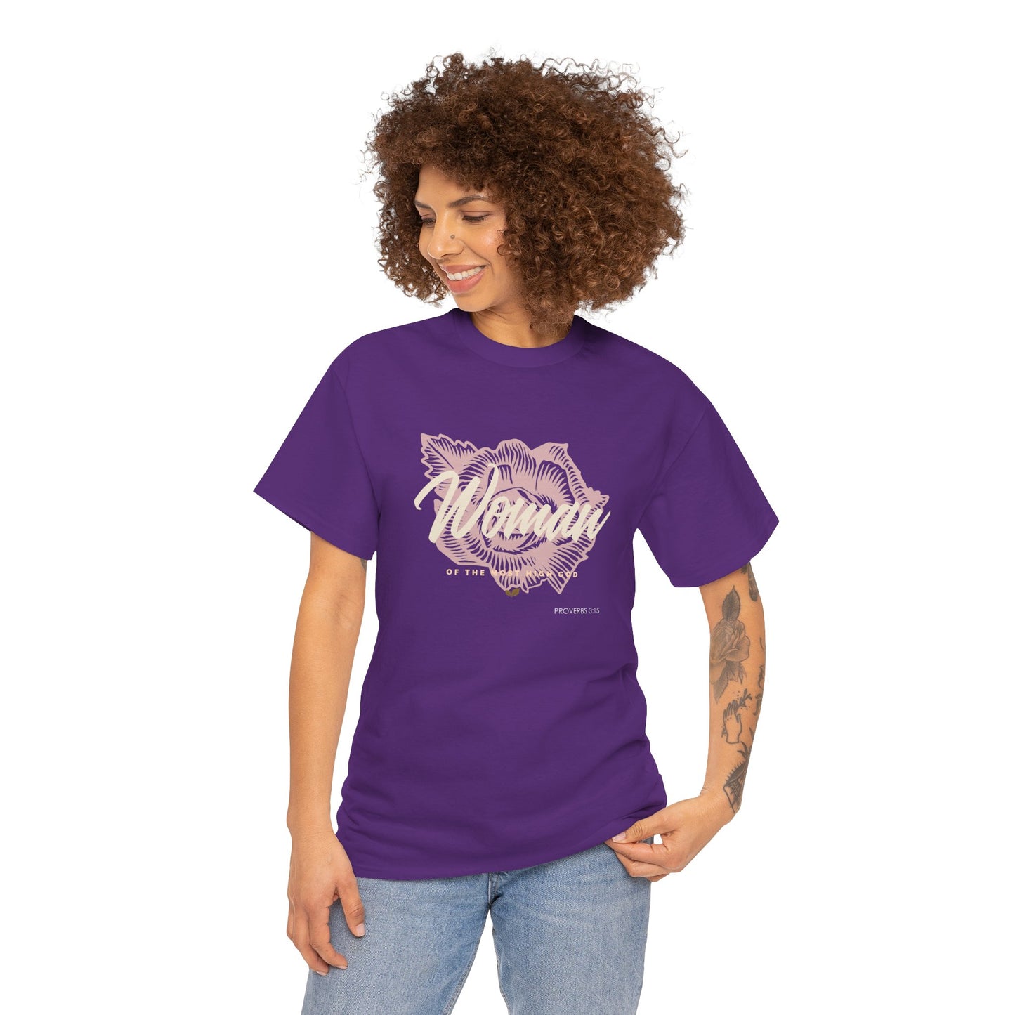 Woman of the Most High God Women's Heavy Cotton Tee