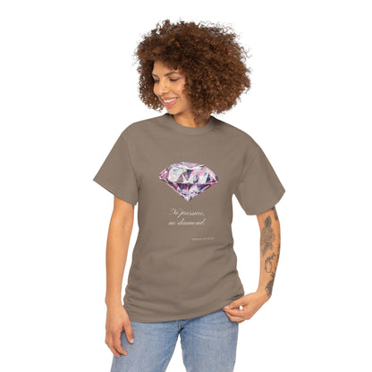 "No Pressure, No Diamond" Women's Inspirational Graphic T-Shirt
