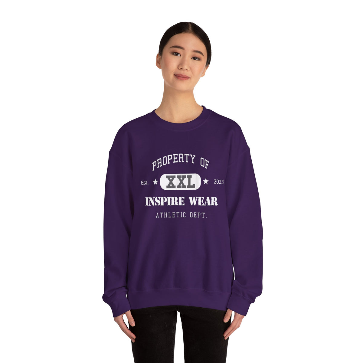 "Property of Inspire Wear" Athletic Crewneck Sweatshirt