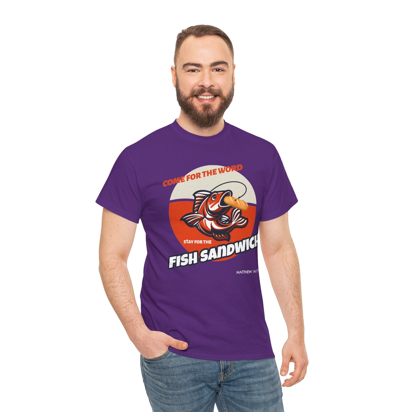 "Come for the Word" Fish Sandwich Graphic T-Shirt