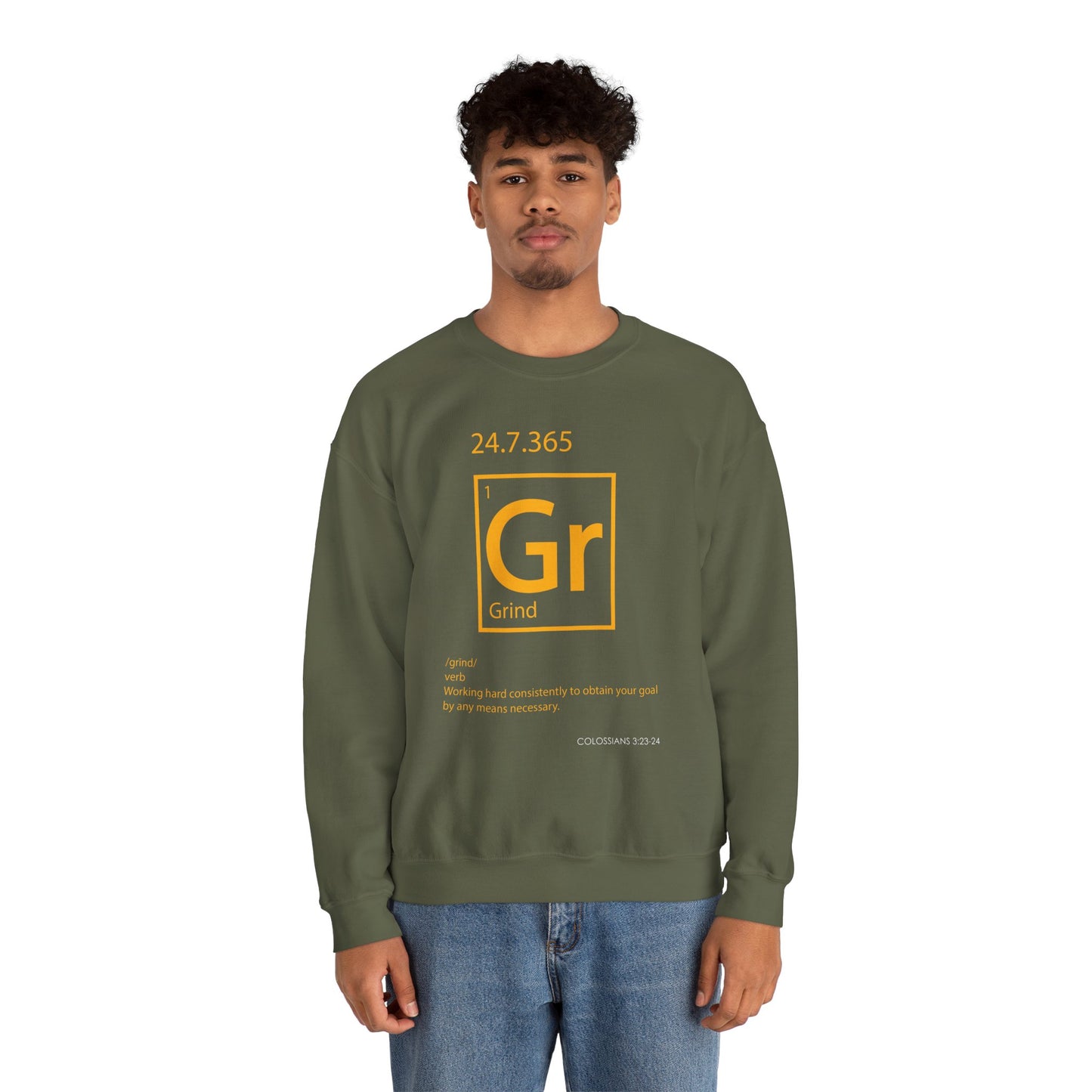 Grind 24/7/365 Motivational Element Crewneck Sweatshirt