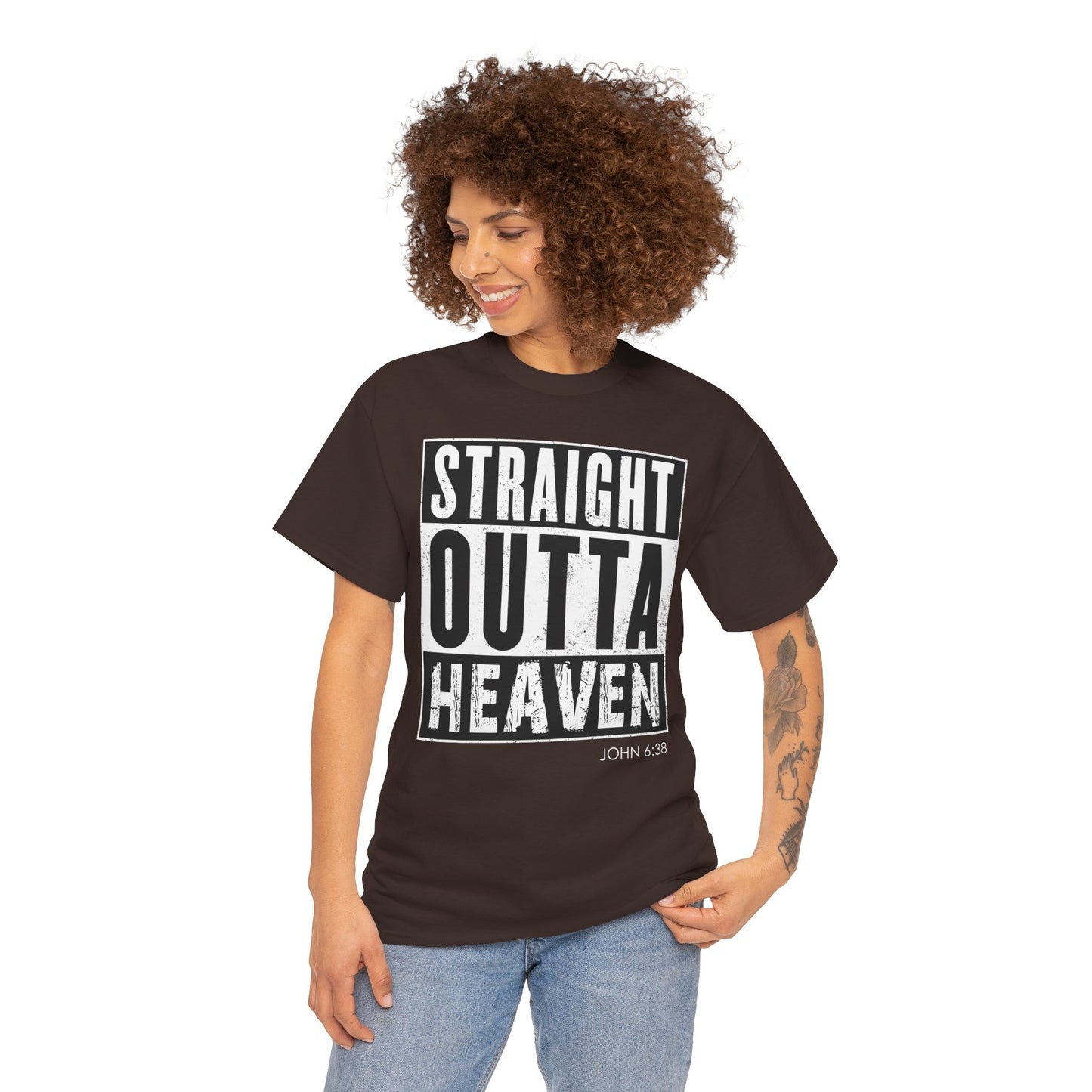 Straight Outta Heaven Unisex Inspirational Graphic T-Shirt