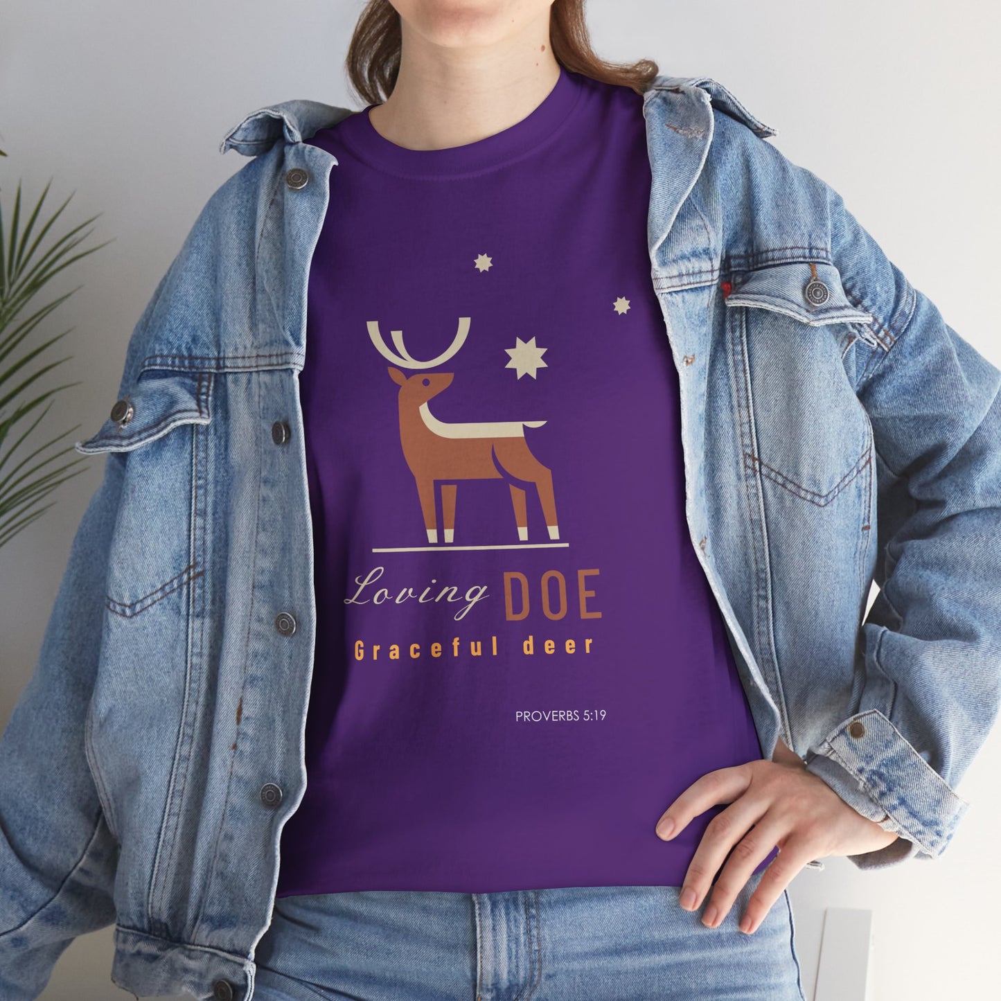 "Loving Doe Graceful Deer" Women's Inspirational Graphic T-Shirt