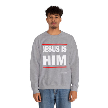 "Jesus Is Him" Inspirational Crewneck Sweatshirt