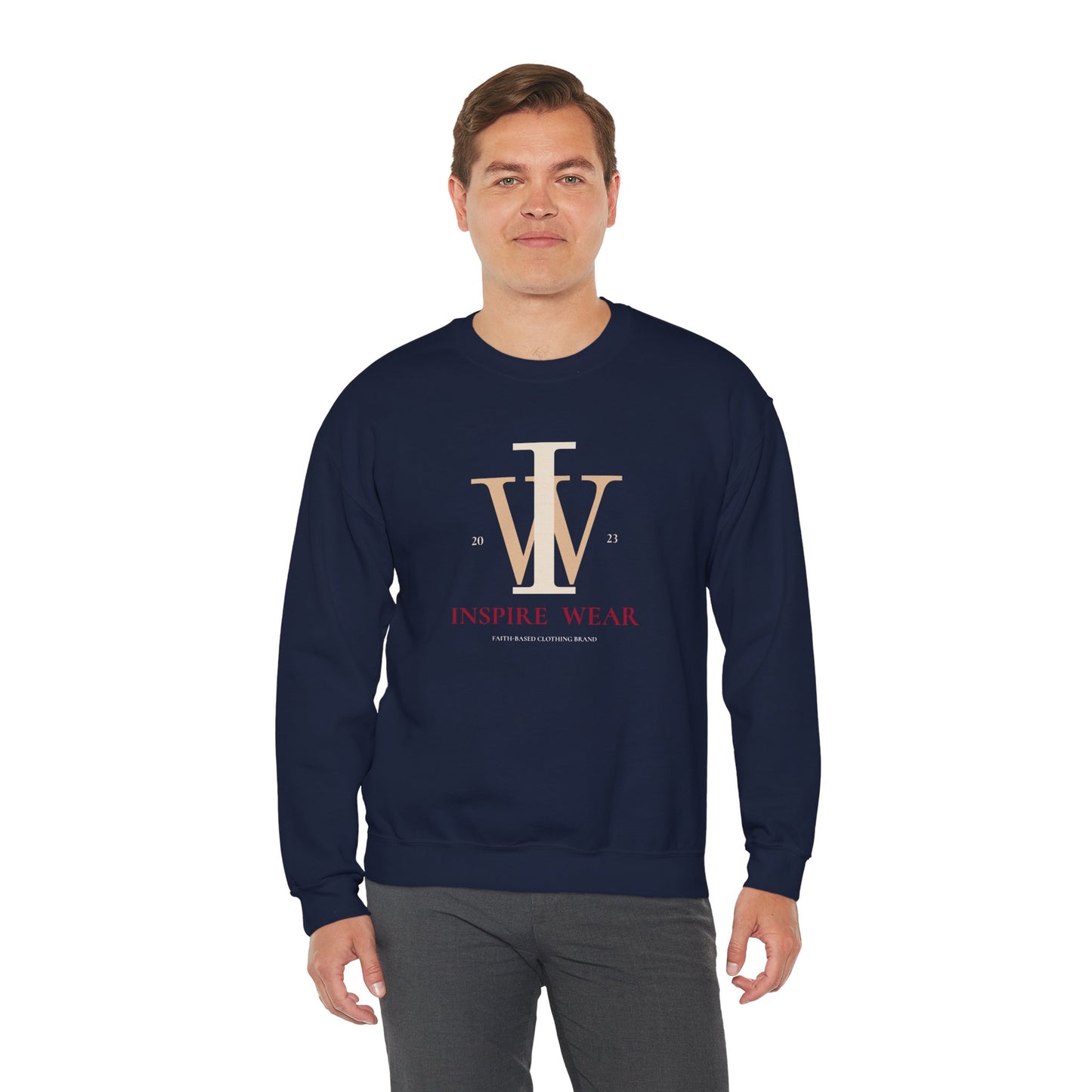Inspire Wear IW Monogram Logo Crewneck Sweatshirt