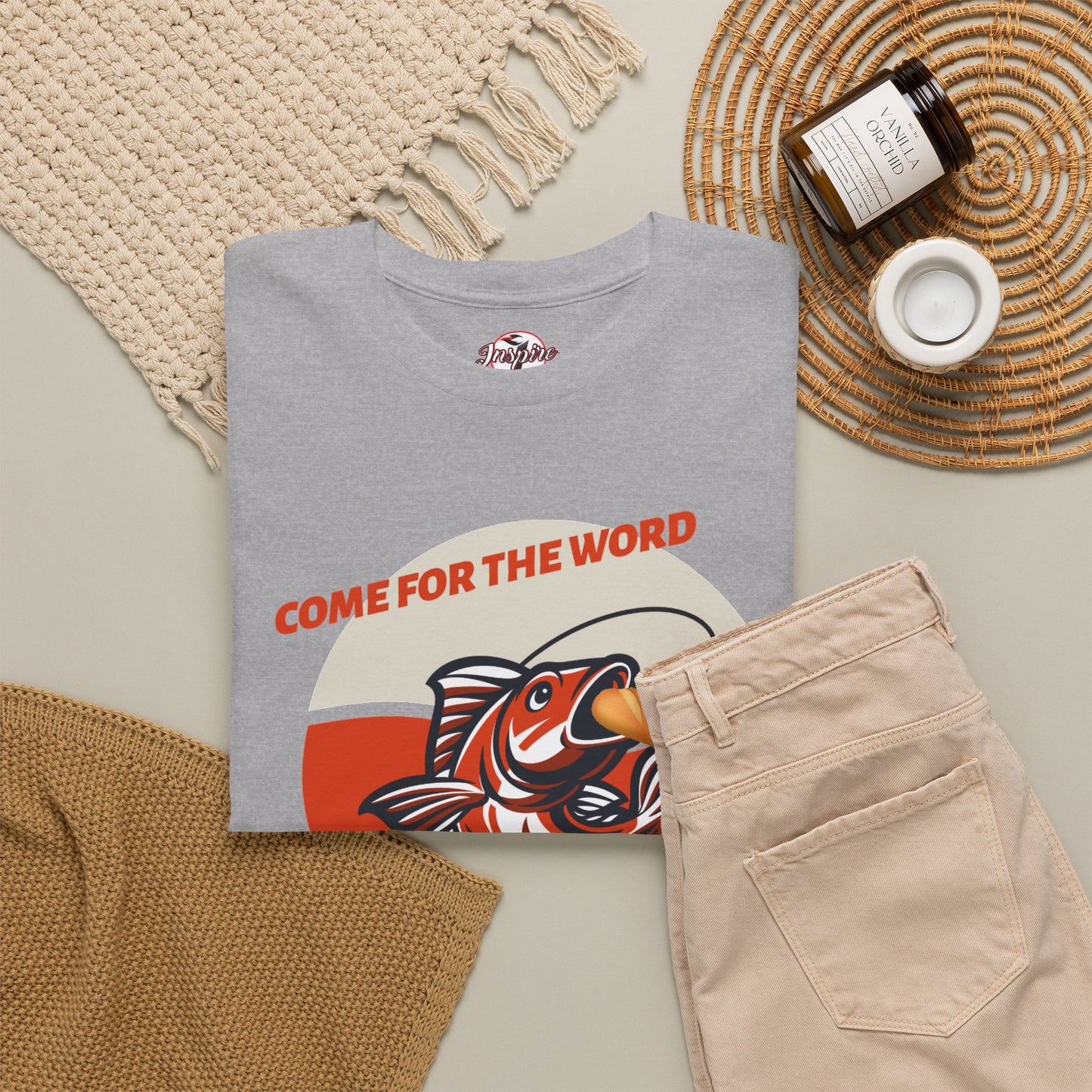"Come for the Word" Fish Sandwich Graphic T-Shirt