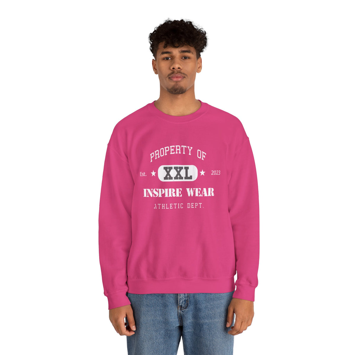 "Property of Inspire Wear" Athletic Crewneck Sweatshirt