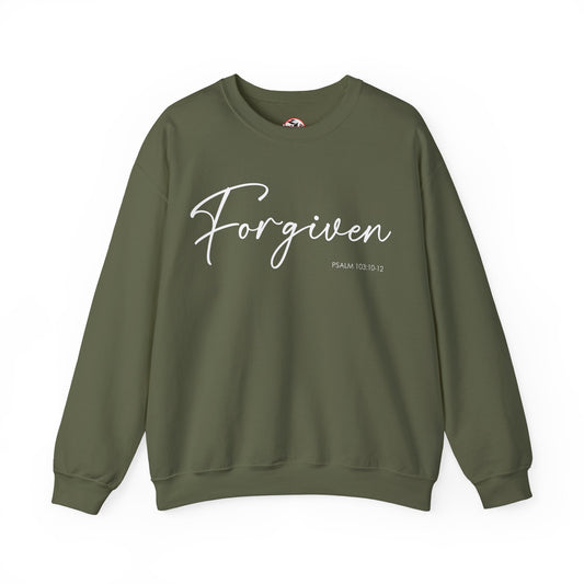 "Forgiven" Inspirational Pullover Crewneck Sweatshirt