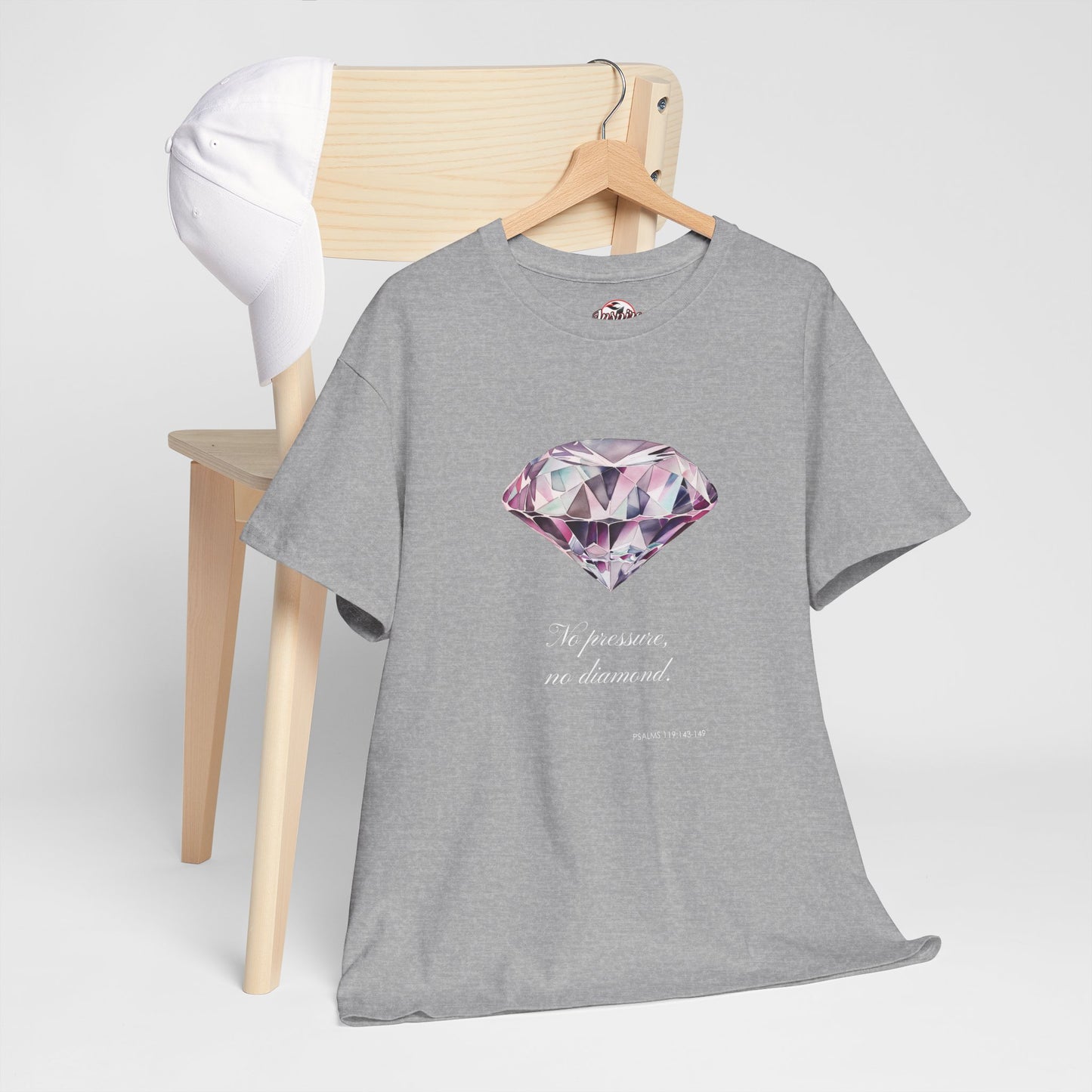 "No Pressure, No Diamond" Women's Inspirational Graphic T-Shirt