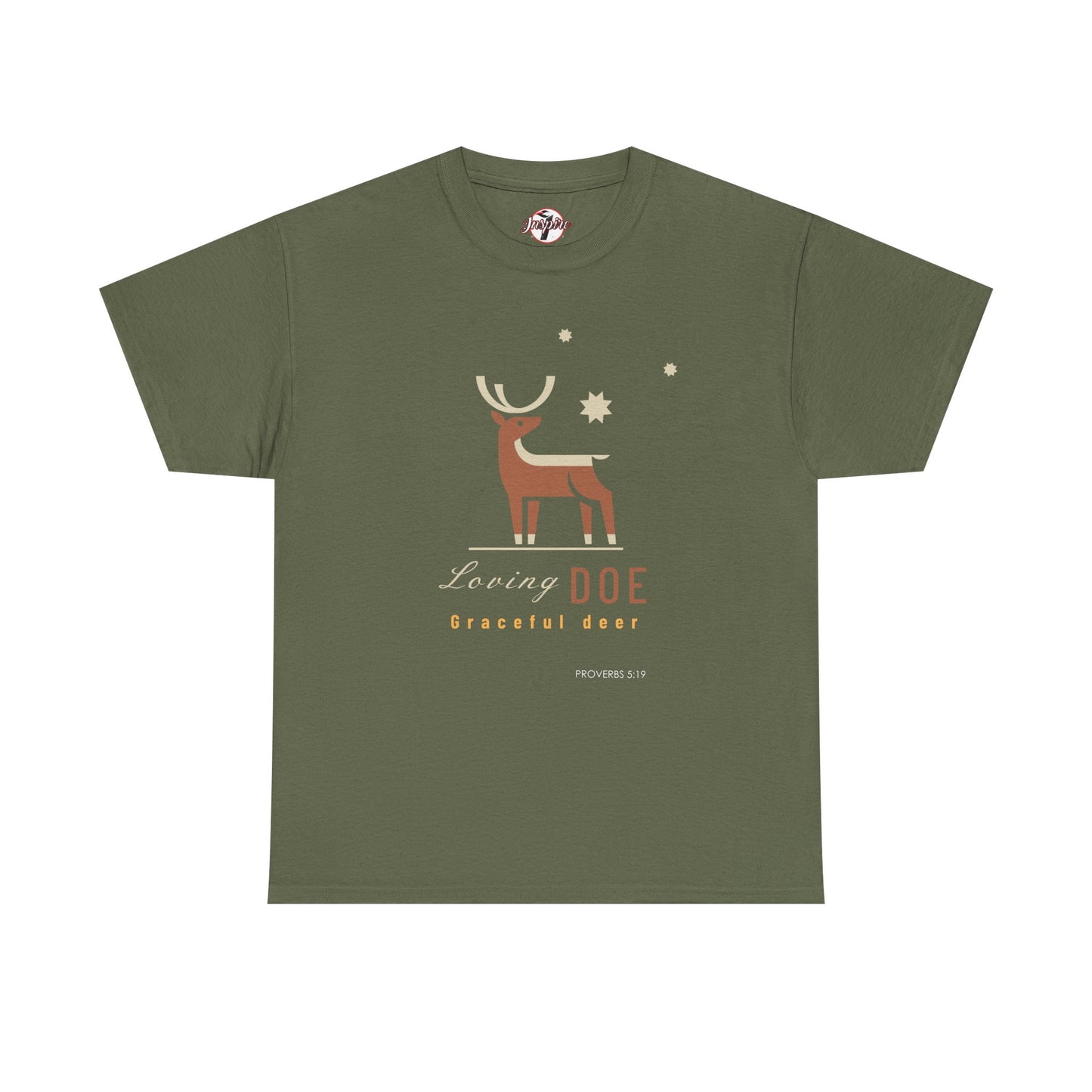 "Loving Doe Graceful Deer" Women's Inspirational Graphic T-Shirt